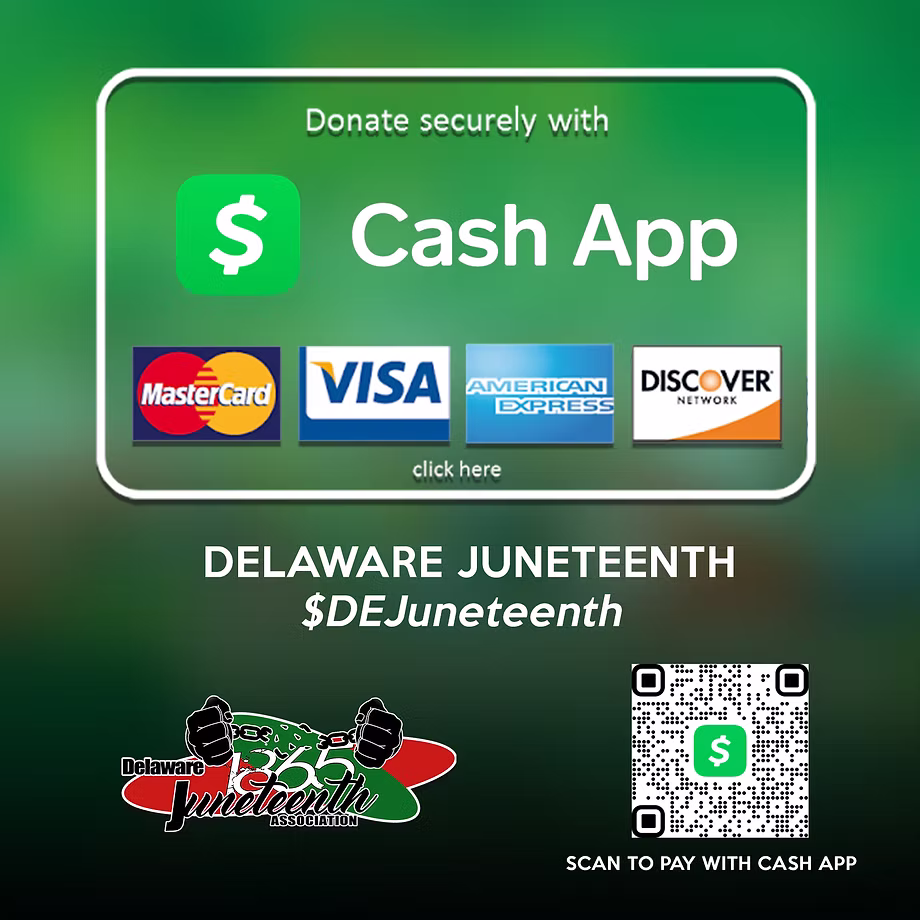 Cash App donation image for the Delaware Juneteenth Association
