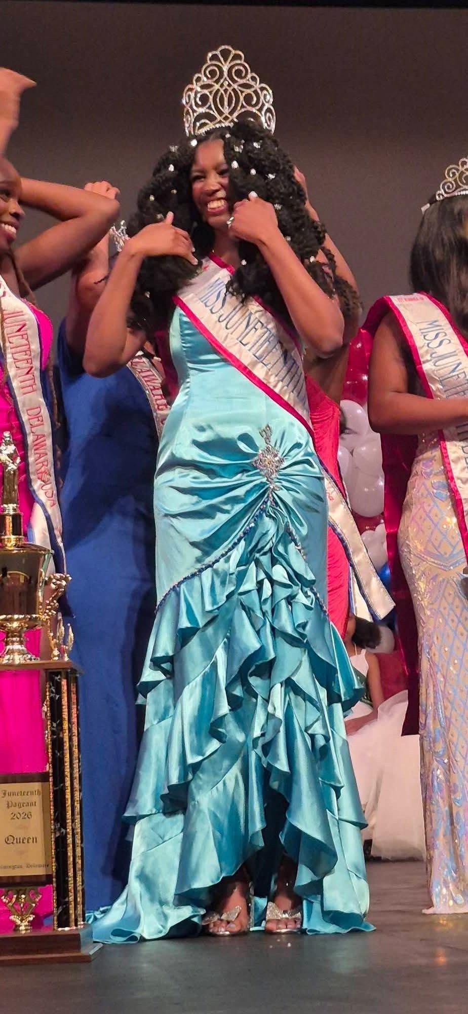 Miss Juneteenth Delaware 2026 Lihlo Hollins wearing her crown and sash